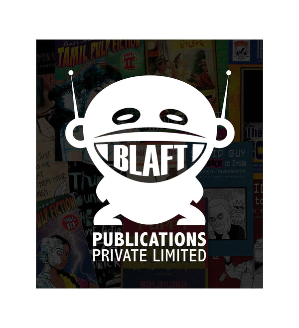 Blaft Publications logo of a small extraterrestrial